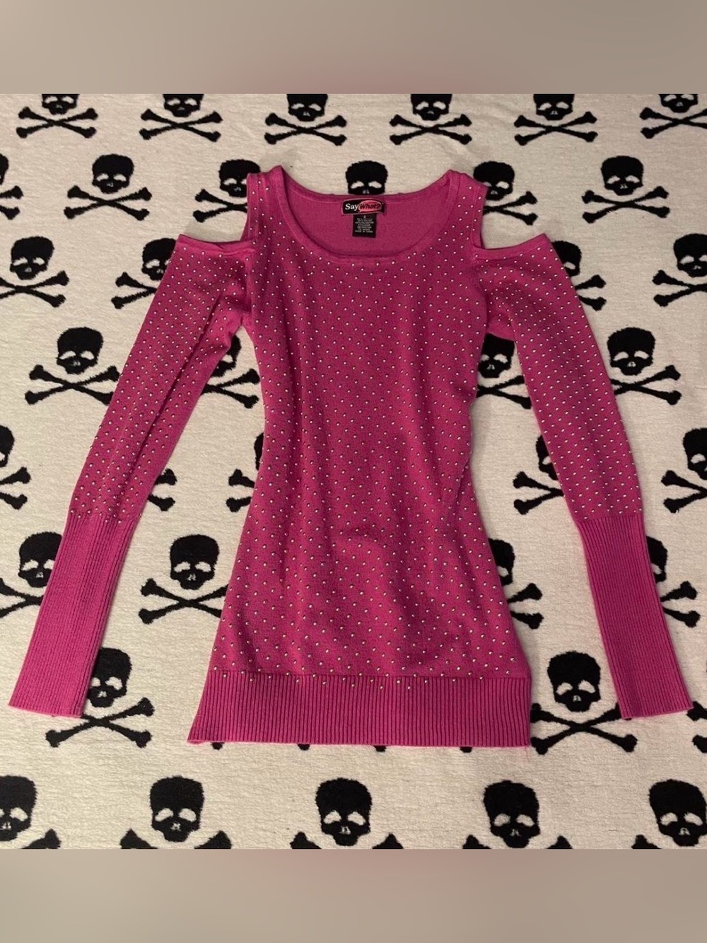 Say What? Cold-Shoulder Sweater